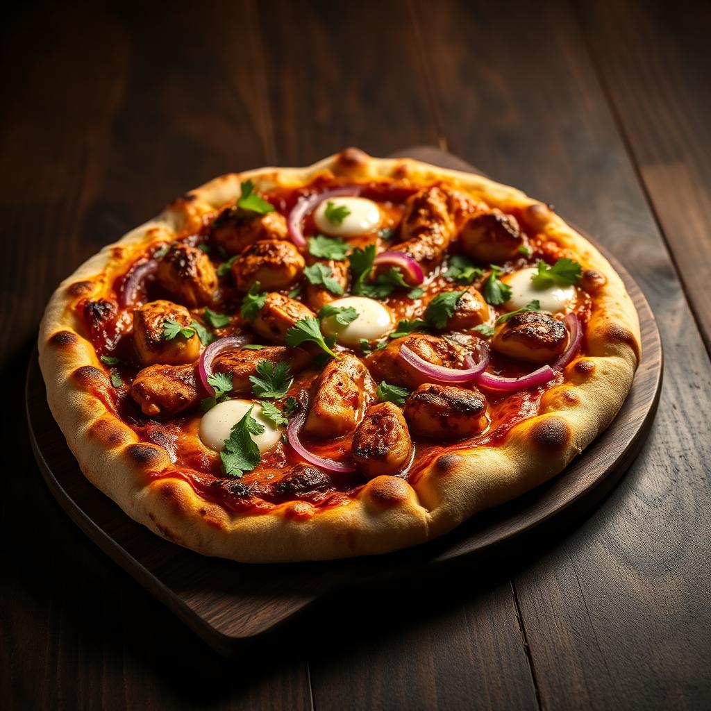 Chicken tikka pizza